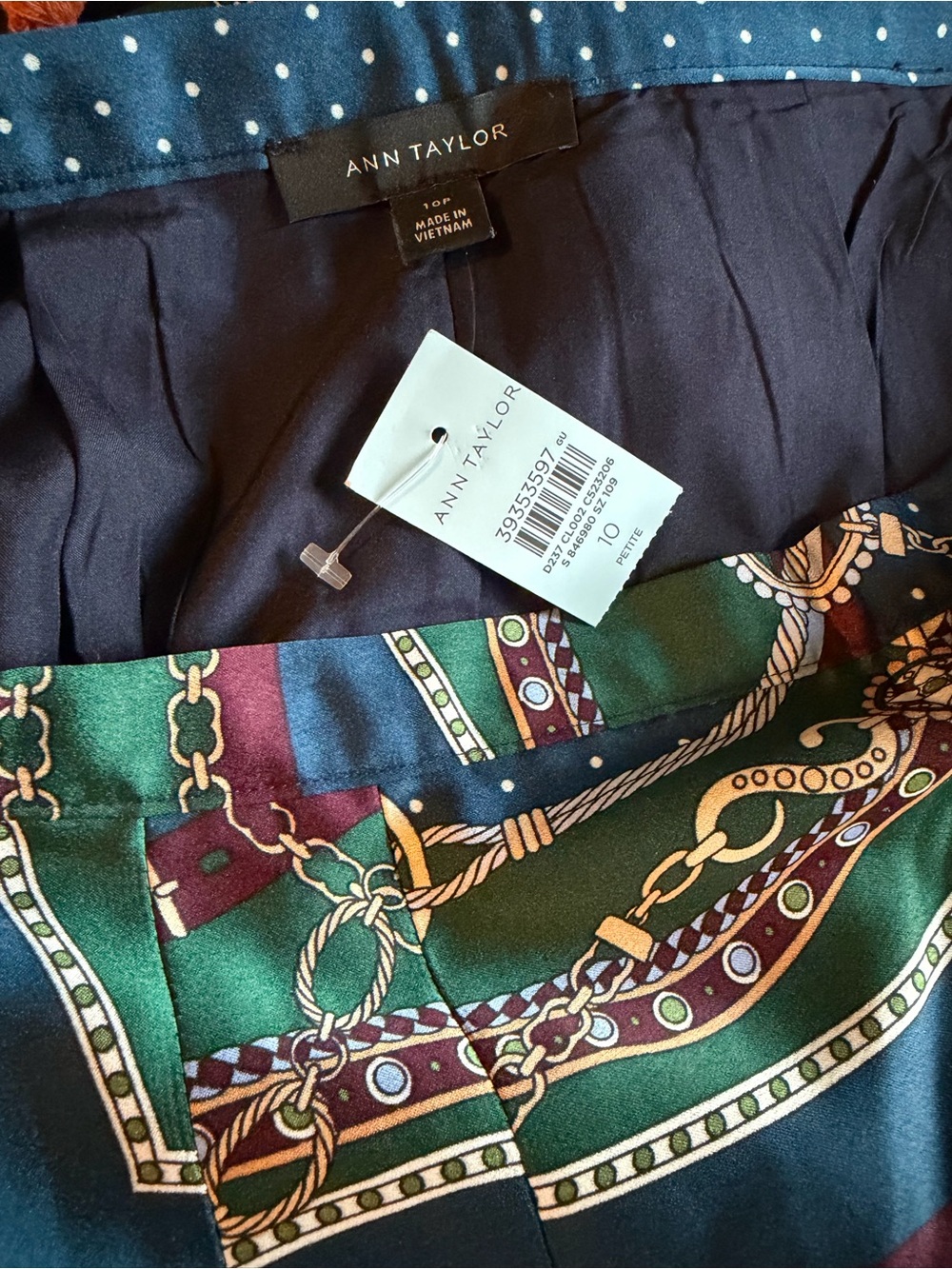Ann Taylor Equestrian Scarf Wrap Midi Skirt 10P - Picture 8 of 8